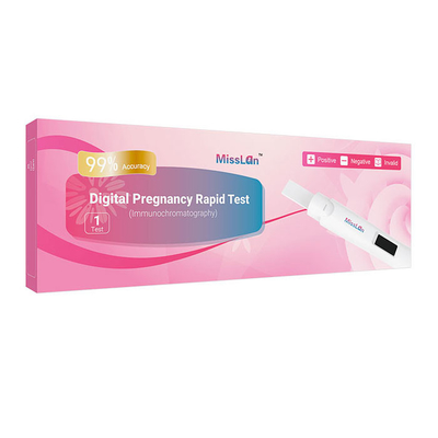 Teste rápido Kit Midstream Cassette 25mIU/Ml HCG do CE da gravidez de auto-teste de Digitas